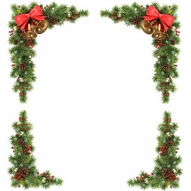 Christmas Window Stickers - A set of 4 Small Fir Cone and Bell Christmas Window Clings - Colour Christmas Window Decorations