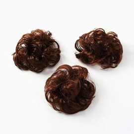 Bun-hair partial wig 3p orange brown Gachae Hairbong Self (WFHFK7J) / 올림머리 부분가발 3p 오렌지브라운 가채 헤어뽕 셀프 (WFHFK7J)