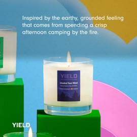 Yield Headspace - Organic Coconut Wax Candles - Scented Candles - 50 Hour Burn Time - Scented Candles - Hand Poured in The USA, 8oz (Unwind Your Mind)