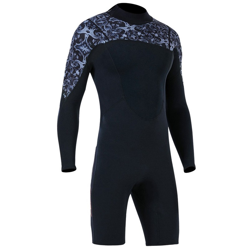 1.5MM Diving Onepiece Swimsuit Wetsuit Short Trousers for Snorkeling Surfing(Man
