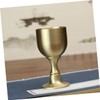 Ciieeo 3sets Antique Copper Alloy Wine Cups Delicate Holy Offering