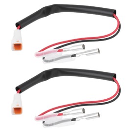 2 Pieces Motorcycle Adapter Cable JWPF to Bullet Plug Compatible with Ducati License Plate Light 28cm