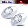 Ledvillage 3 Inch Oval Clear Lens Red LED Side Marker