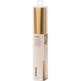 Cricut 2007741 Premium Vinyl Textured Metal - Permanent, Gold, 1.2M