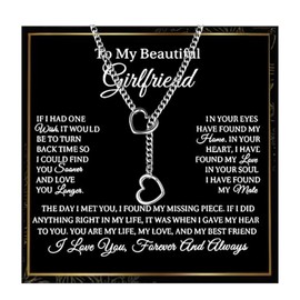 Gifts for Girlfriend Black Adjustable Heart choker Necklace for Women Necklace for Girlfriend Jewelry Gift for Wife