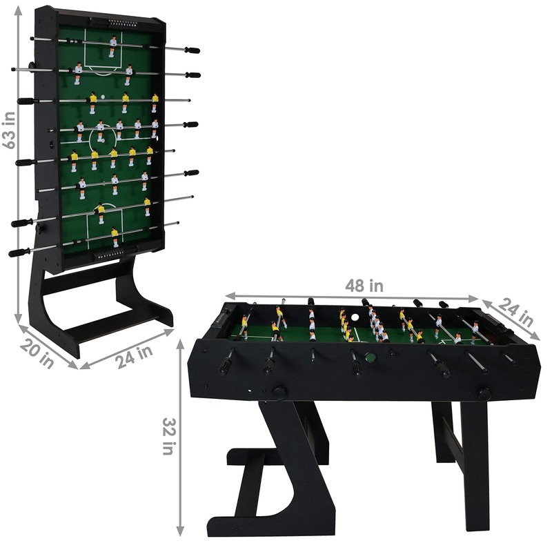 Sunnydaze 48-Inch Foldable Foosball Table - Indoor Game Table for