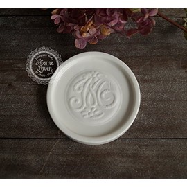 Mathilde M Broderie Soap Dish Round Ceramic Bathroom Nostalgia Country House Shabby French