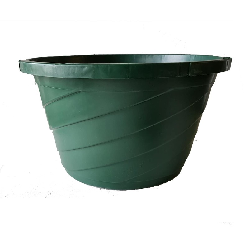 Hanging Basket, 12" W/Wire Hanger, Green Planter Garden Fence Balcony