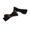 VingTAINE H-601-BK Velour Ribbon Barrette, Hair Accessory, Autumn & Winter,