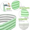 SnugNiture Galvanized Raised Garden Bed Outdoor, 2 Pcs 4x2x1ft Oval