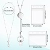 Prudiut Lanyards for Id Badges Stainless Steel Badge Lanyard with