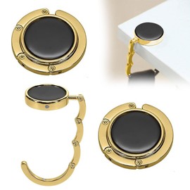 QEEROYO 2Pcs Handbag Hooks for Tables, Folding Purse Hook Hangers, Portable Table Bag Holders, Foldable Purse Hook, Purse Table Hook Holder, Folding Handbag Hanger, Table Hook Purse Bag Holder