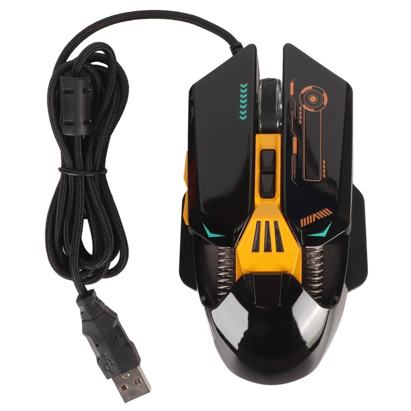Wired Mouse Ergonomic RGB Backlit Adjustable DPI 7 Programmable Keys