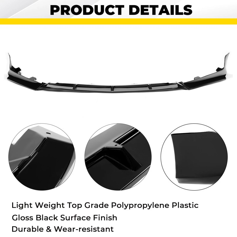 Front Bumper Lip Spoiler Splitter For 18-20 Honda Accord Sport