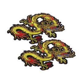 OHPHCALL Practical Coat Patches Iron-on or Sew-on Dragon Designed Decorative Stickers for Apparel