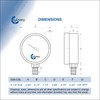 CARBO Instruments 2-1/2" Pressure Gauge, Chrome Plated Steel Case, Dry,