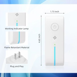 2pcs Portable Air Purifier For Home Large Room Allergies Smoke Pet White US