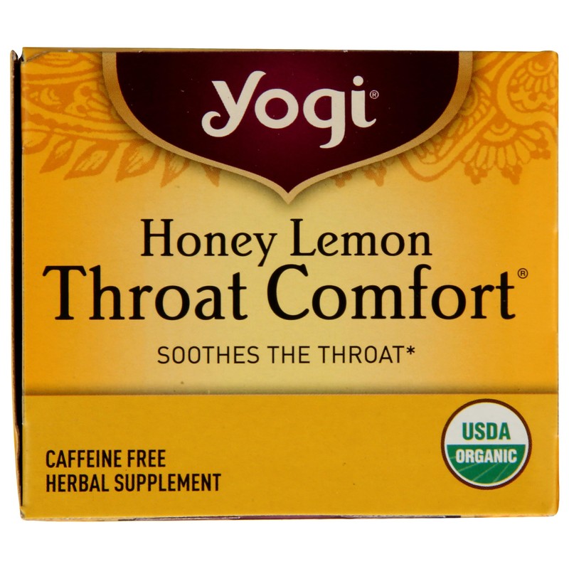 Yogi Tea, Honey Lemon Throat Comfort, 16 Count, Packaging May