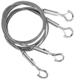 Gadpiparty 2pcs Heavy Duty Steel Wire Rope Hanging Kit with Hooks for Picture Frames and Mirrors Durable Picture Hangers