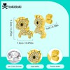 Tokidoki Unicorno Stud Earrings, 14K Plated with CZ Crystal Accents
