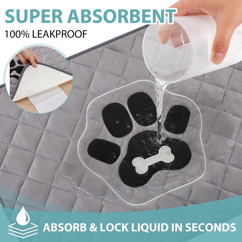 Reusable Pee Pad for Dogs 18"x24", Washable Dog Pee Pad