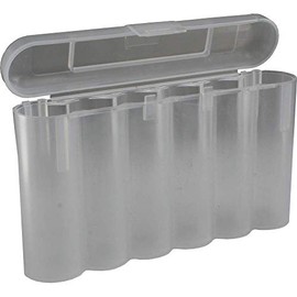 1 Clear 18650 & CR123A 6 Battery Holder Storage Case for 18650 Batteries
