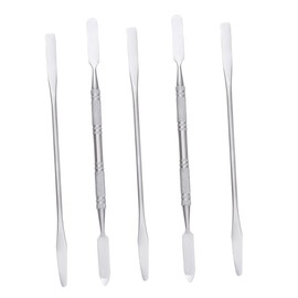 BIUDECO 5pcs Dual Tipped Stainless Steel Stirring Rods for Cosmetic Mixing for Eyeshadow Foundation and Nail Art Essential Manicure Mixing Tool
