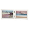 Smiling Art Double Wooden Photo Frame for 2 Photos, Folding
