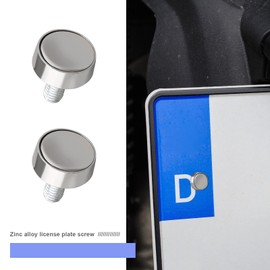 ECSiNG 8 Sets License Plate Screws Caps and Screws Car Number Plate Fastener Fixing Accessories for Automobiles RVs Ships Wooden Furniture Glass Furniture