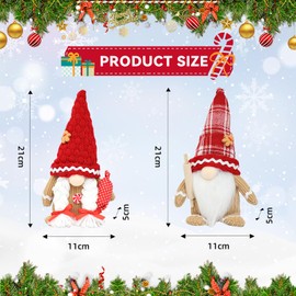 Pack of 2 Christmas Gnomes Christmas Decoration Gnome Santa Ornaments, Christmas Decoration, Christmas Gnome Ornaments Accessories for Home Decoration
