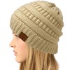 C.C Exclusives Cable Knit Beanie - Thick, Soft & Warm