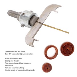 Wooden Bracelet Router Bit Set for DIY Jewelry Making Steel Ring Drill Woodworking Tool
