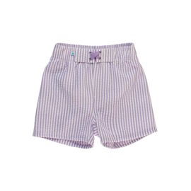 RUGGEDBUTTS Boys UPF50+ Sun Protection Seersucker Swim Trunks - Lavender Seersucker, 12-18m