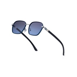 KAJILA Retro Men's Sunglasses Metal Frame Keyhole Bridge,56mm UV 400 Protection Lens Sunnies Hexagon 2A670