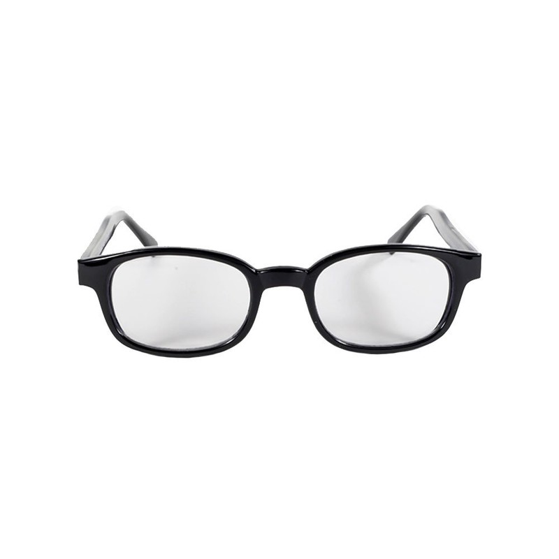 Pacific Coast Original KD's Biker Sunglasses (Black Frame/Clear Lens)