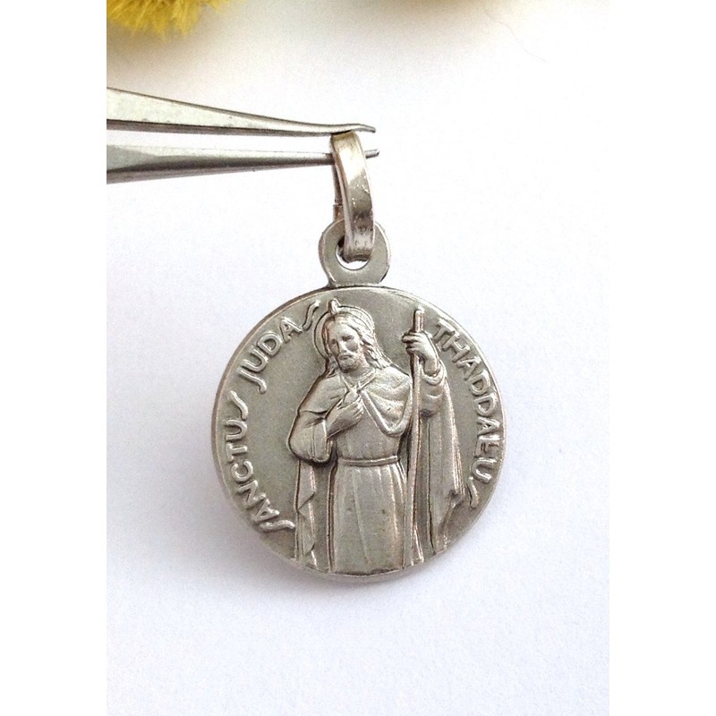 I G J Medal of Saint Jude Thaddeus Sterling Silver