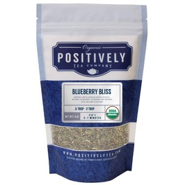Organic Positively Tea Company, Blueberry Bliss Rooibos Tea, Loose Leaf, 4 Ounce
