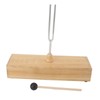 256Hz Tuning Fork with Wood Resonance Box and Hammer Sound