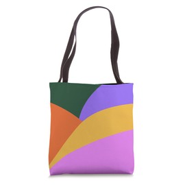 Cute Geometric Shape Color Block Pink Yellow Purple Green Tote Bag