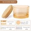 CONNOO 15 Pack 4 OZ Fall Amber Glass Candle Jars