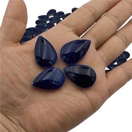 105PCS 28mm x 18mm Ceramic Raindrop DIY Mosaic Tiles, 500g Mosaic Tile Pieces for Handmade Mosaic Making Kits Art Projects Home and Outdoor Decoration (Deep Blue)