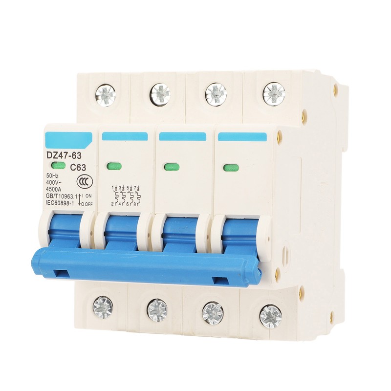 Circuit Breaker 4P MCB DIN Rail Mount Protection Switch 400V