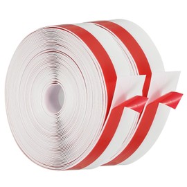 PATIKIL Silicone Seal Strip, 2 Roll 33 Ft x 1-3/8" Width Self Adhesive Door Draft Stopper Weather Stripping Tape for Gap, Door Under Bottom, Sliding Door, Shower Glass Gaps, White