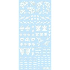 Haikyu Parts TTD-02-WHI Tattoo Decal 02, Skull, White, 1 Piece, Plastic Model Decal
