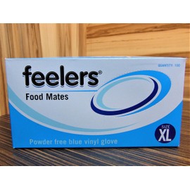 Powder-Free Disposable Vinyl Gloves - XL Blue - 100 Pack