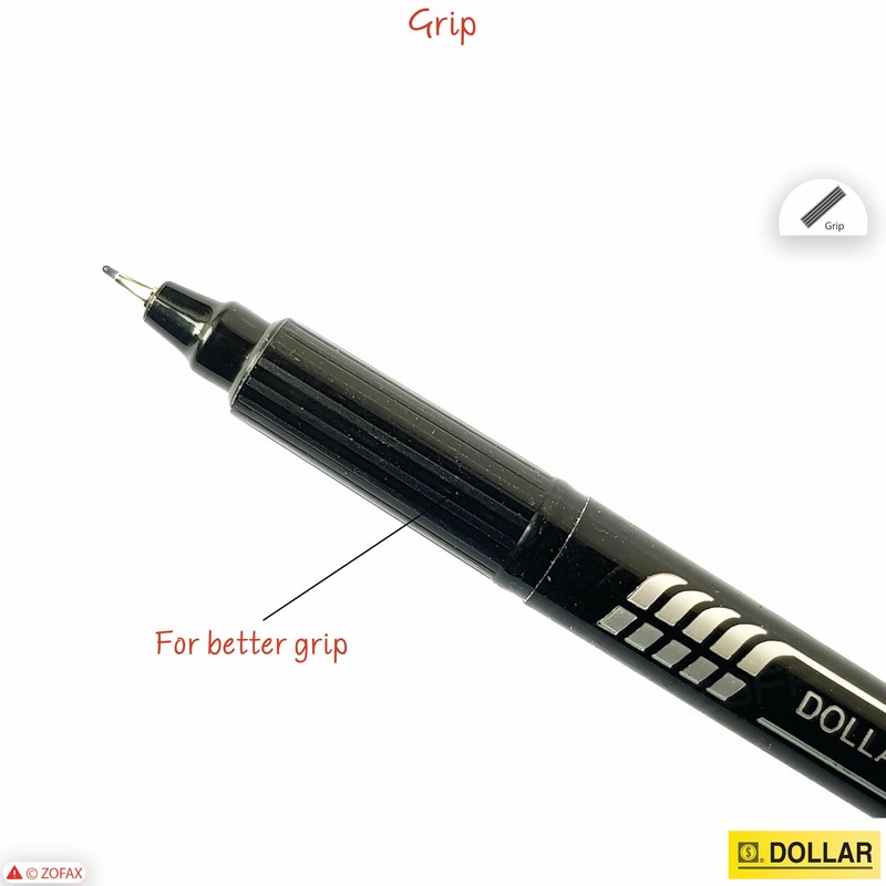 Fineliner Pens, BLACK, Pack of 10, Extra Fine Point (0.3mm),