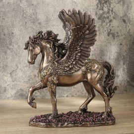 Veronese Design 10 5/8 Inch Divine Pegasus Winged Horse Cold Cast Resin Statue Bronze Finish Animal Sculpture