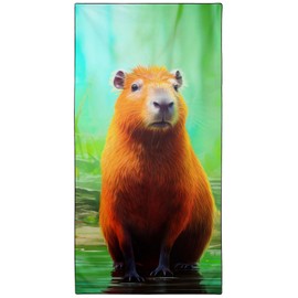 YISUMEI Capybara Beach Towels for Adults Extra Large 180 x 90 cm, Microfibre Quick Dry Towel for Travel Swimming Camping Sports