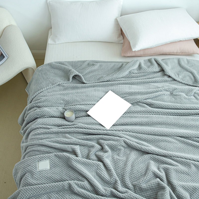 Cooling Blanket Milk Fleece Lattice Jacquard Blanket Summer Cold Single