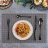Lemeya 24-Piece Black Silverware Set for 6,Heavy Duty 18/10 Stainless